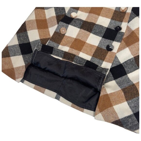 Forever 21 Skirt Womens Small Brown Plaid Mini Pockets Button Front Business - Picture 5 of 13